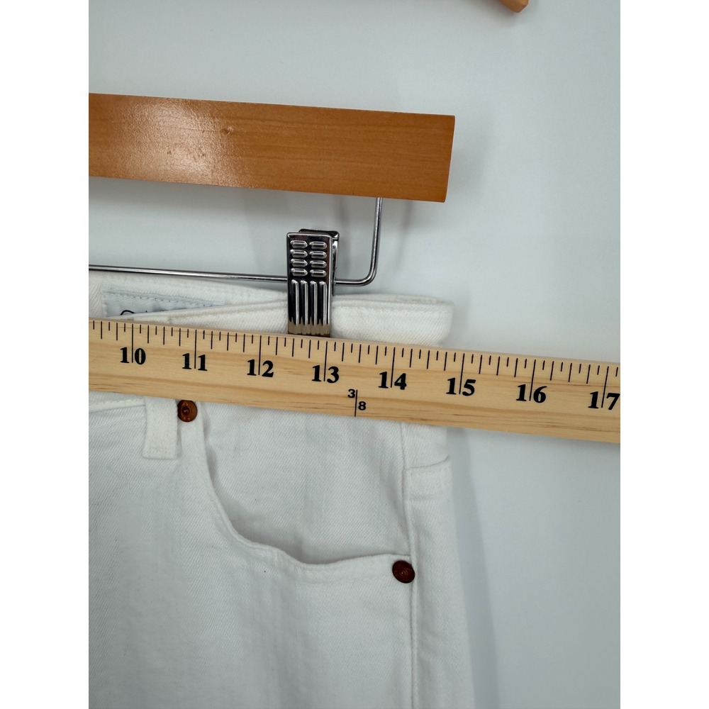 AG Adriano Goldschmied Alexxis Boot High Rise Vintage Fit White Jeans‎ Raw Hem - Picture 9 of 14